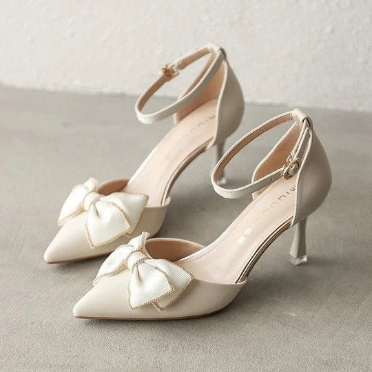 R&B | Pumps für Damen mit Schleife und Spitzenabsatz