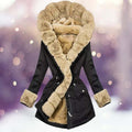 R&B | Damen Freizeit Pelz Kapuzenjacke