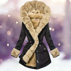 R&B | Damen Freizeit Pelz Kapuzenjacke