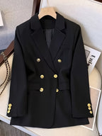 R&B | Eleganter Slim Fit Damenblazer Mit Goldenen Knöpfen