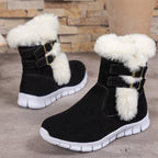Stilvolle Winterstiefel mit Fellbesatz und Schnallen R&B R&B