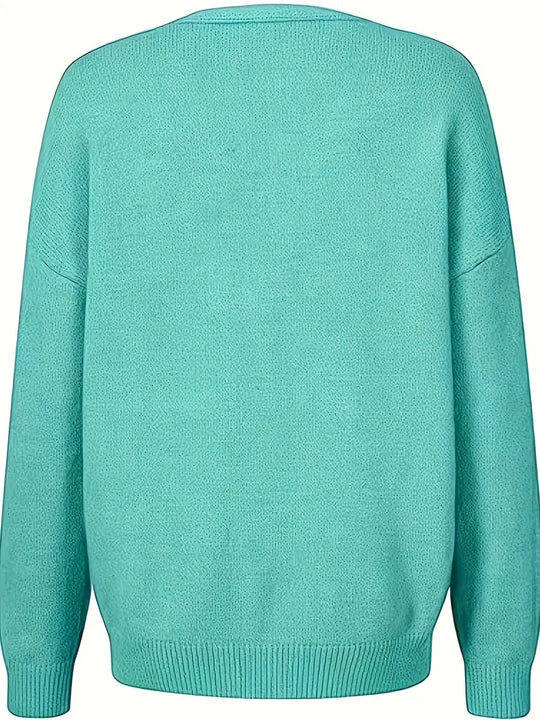 R&B | Unifarbenes Cut-Out Strickpullover - Stilvolle Damenmode