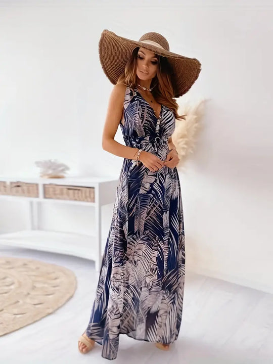R&B | Casual Boho Maxi-Kleid Mit Kordelzug