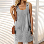 R&B | Gestreiftes Kleid mit Knopfleiste