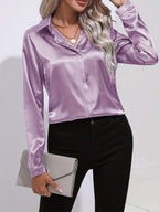 EB | Damen Elegante Satinbluse