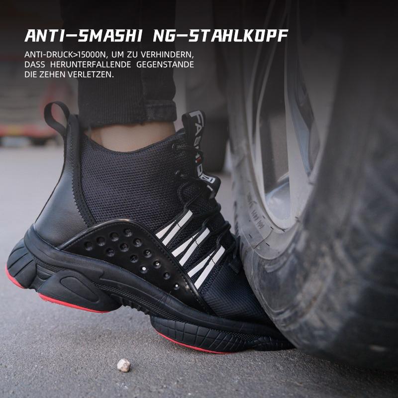 Männer Arbeit Sicherheit Schuhe Bau Anti-smash Punktion-Proof Unzerstörbar Boot R&B