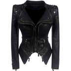 R&B | Damen Nieten PU Lederjacke