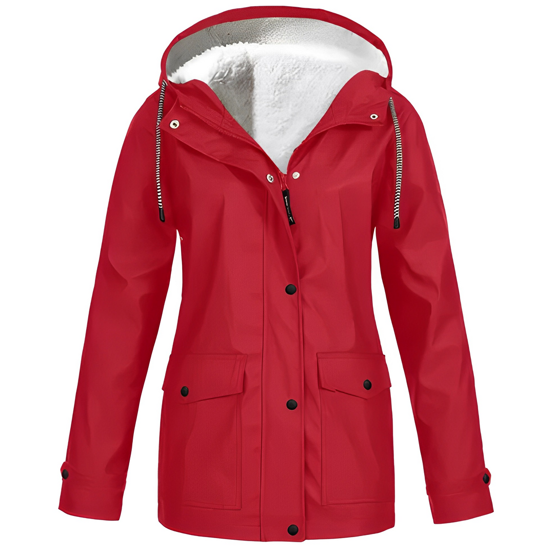 R&B | Outdoor-Haubenmantel mit Fleece-Futter für Damen