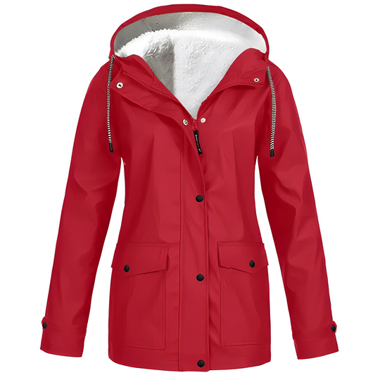 R&B | Outdoor-Haubenmantel mit Fleece-Futter für Damen