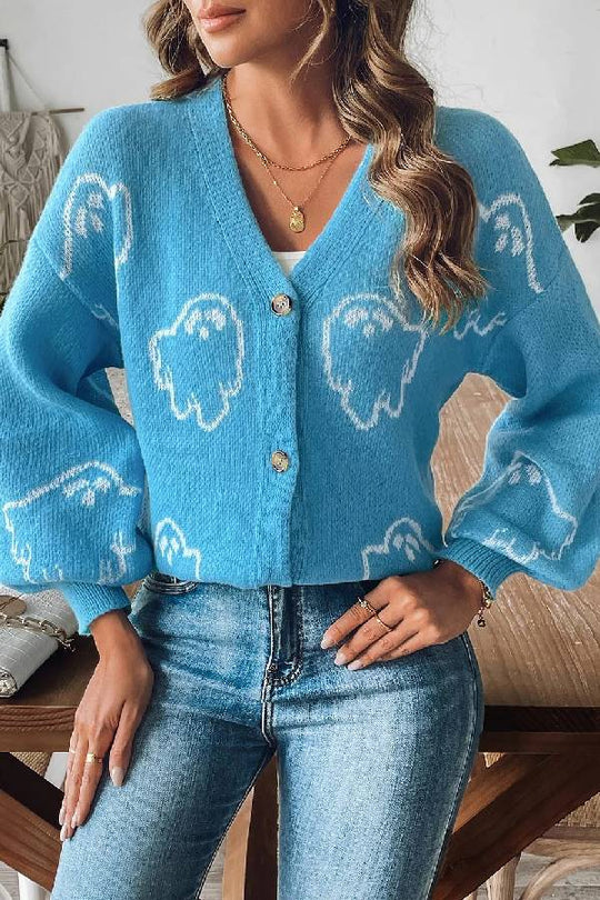 R&B | Lockere lässige Cartoon Jacquard-Jacke