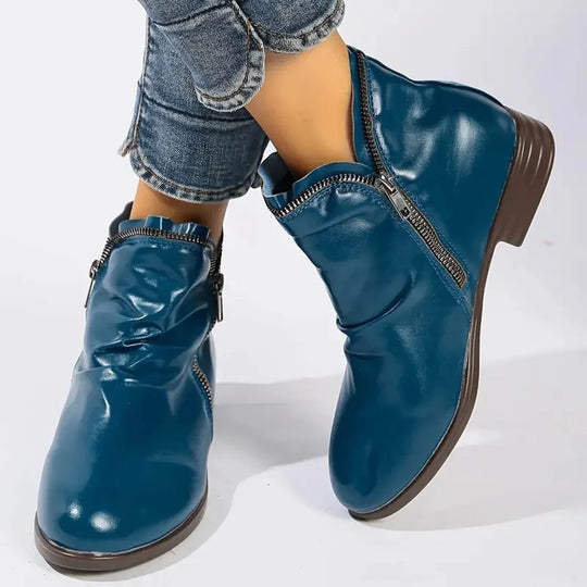 Damenstiefel mit doppeltem Reißverschluss R&B R&B
