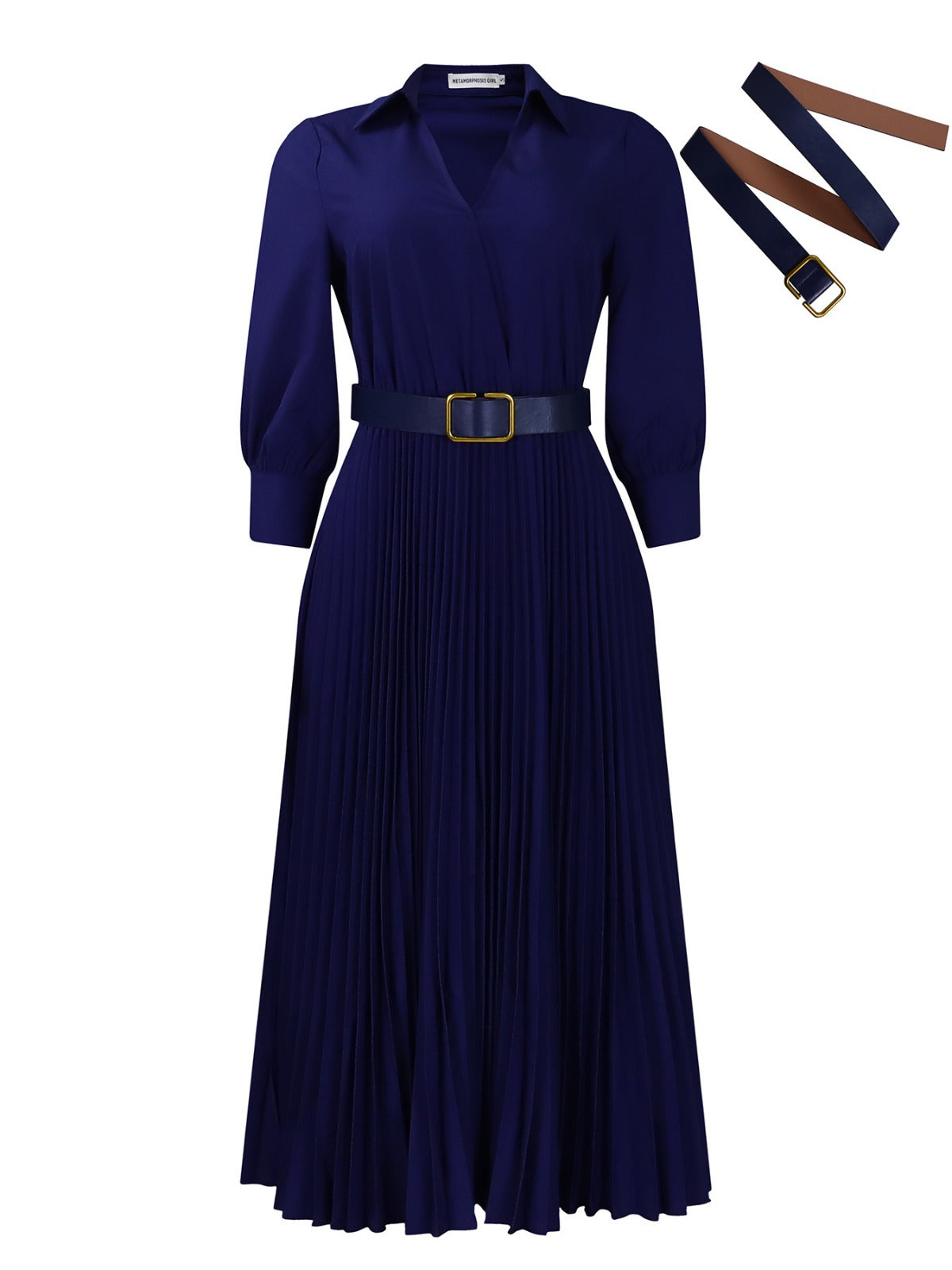 R&B | Women 's solide Farbe große Größe Kleid