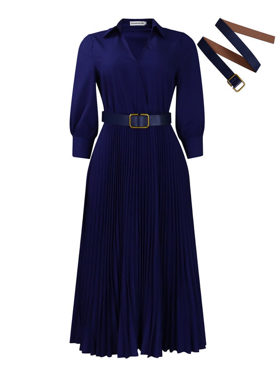 R&B | Women 's solide Farbe große Größe Kleid