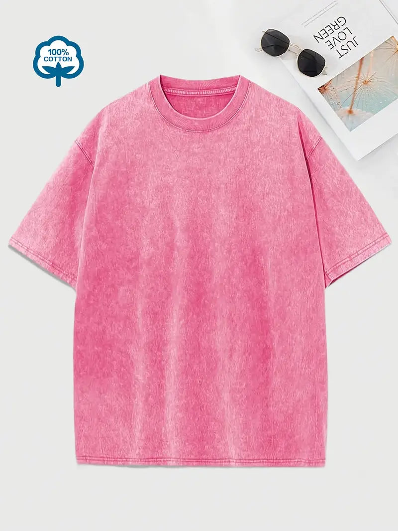 R&B | Baumwoll-T-Shirt mit Rundhalsausschnitt