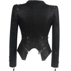R&B | Damen Nieten PU Lederjacke