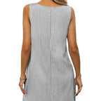 R&B | Gestreiftes Kleid mit Knopfleiste