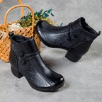 Handgemachte Lederstiefeletten mit warmem Innenfutter R&B R&B