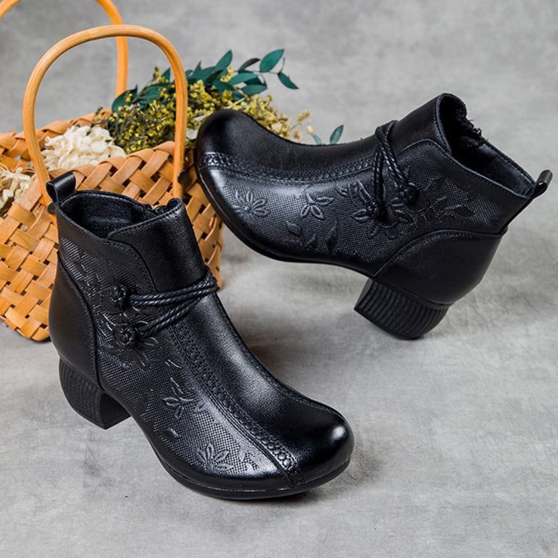 Handgemachte Lederstiefeletten mit warmem Innenfutter R&B R&B