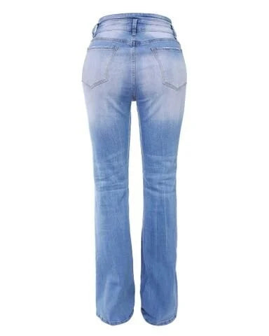 R&B | Bootcut-Jeans mit hoher Taille