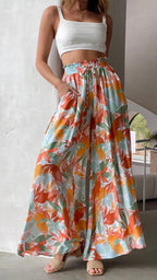 R&B | Hose mit weitem Bein und elastischer Taille