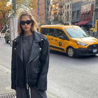 R&B | Moderne Damen Kurze Vegan-Leder-Look Jacke