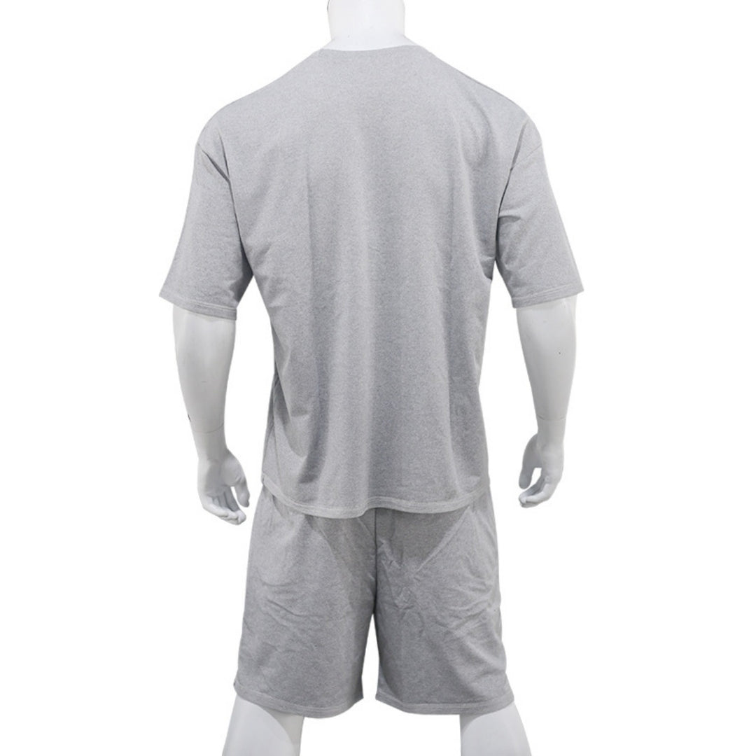 R&B | Lockeres T-Shirt Shorts einfarbiges Set