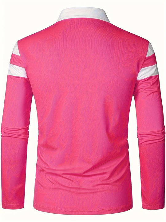 R&B – langärmliges poloshirt mit reißverschluss