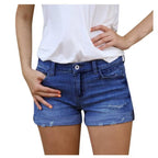 R&B | Zerrissene Quasten-Denim-Shorts