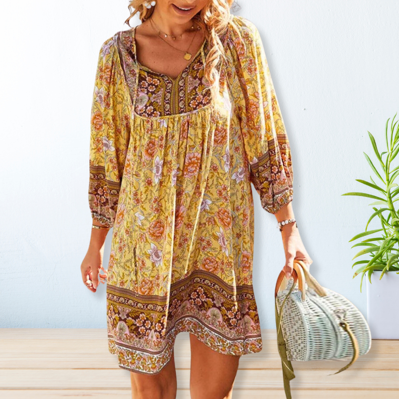 R&B | Bohemian Maxikleid mit Bauchabdeckung