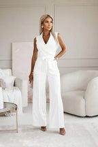 R&B | Jumpsuit Mit V-Ausschnitt Und Gürtel