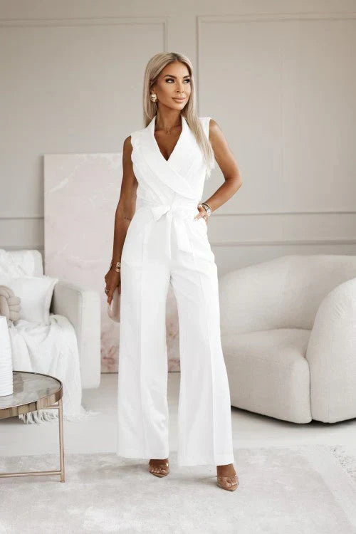 R&B | Jumpsuit Mit V-Ausschnitt Und Gürtel