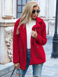 R&B | Pelzjacke Doppelte Knopfleiste Weiche & Warme Teddy-Textur Elegantes Design