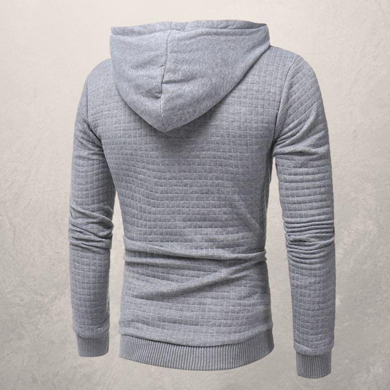 R&B | Slim Fit Kapuzenpullover Korbmuster Strick Kapuzenpullover