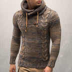 R&B | Wool Kabelstrick Kapuzenpullover Slim Passform Pullover