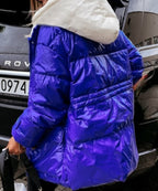 R&B | Steppjacke - Wasserdicht und Winddicht - Gepolstert mit Kapuze - Reißverschluss und Knöpfe