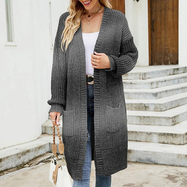 R&B | Lang Strickcardigan Polyester Komfortabel, Stilvoll