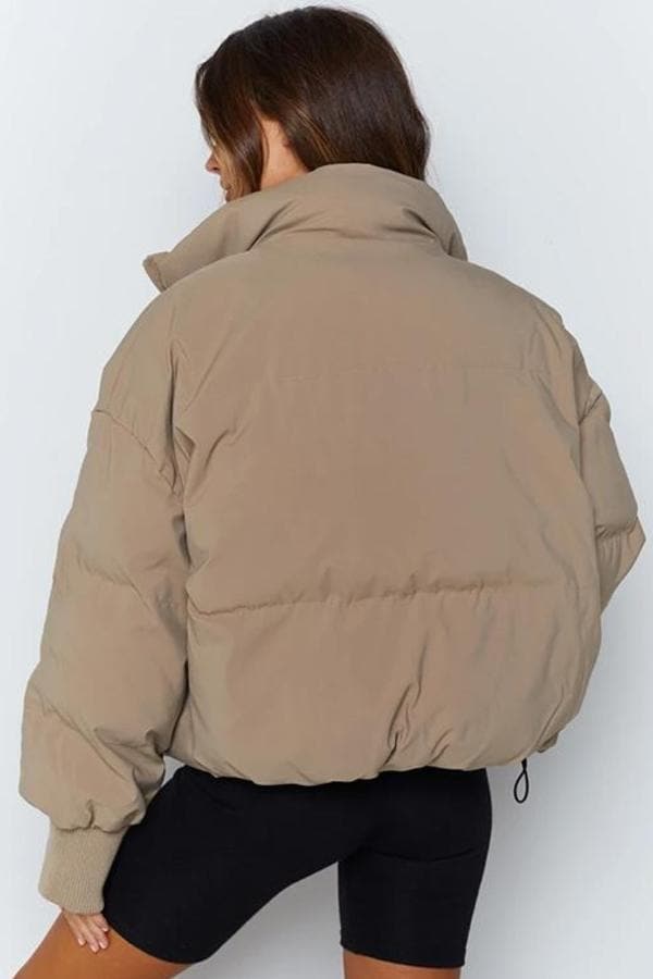 R&B | Pufferjacke - Gestepptes Design - Oversized Fit - Hoher Kragen - Gepolstert und Warm
