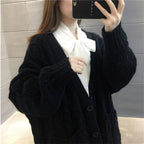 R&B | gestrickte Jacke Lang, dick und warm