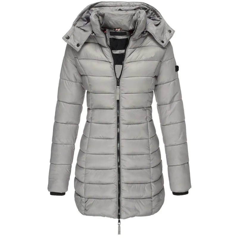 R&B | Daunenjacke lang Kapuze Damen