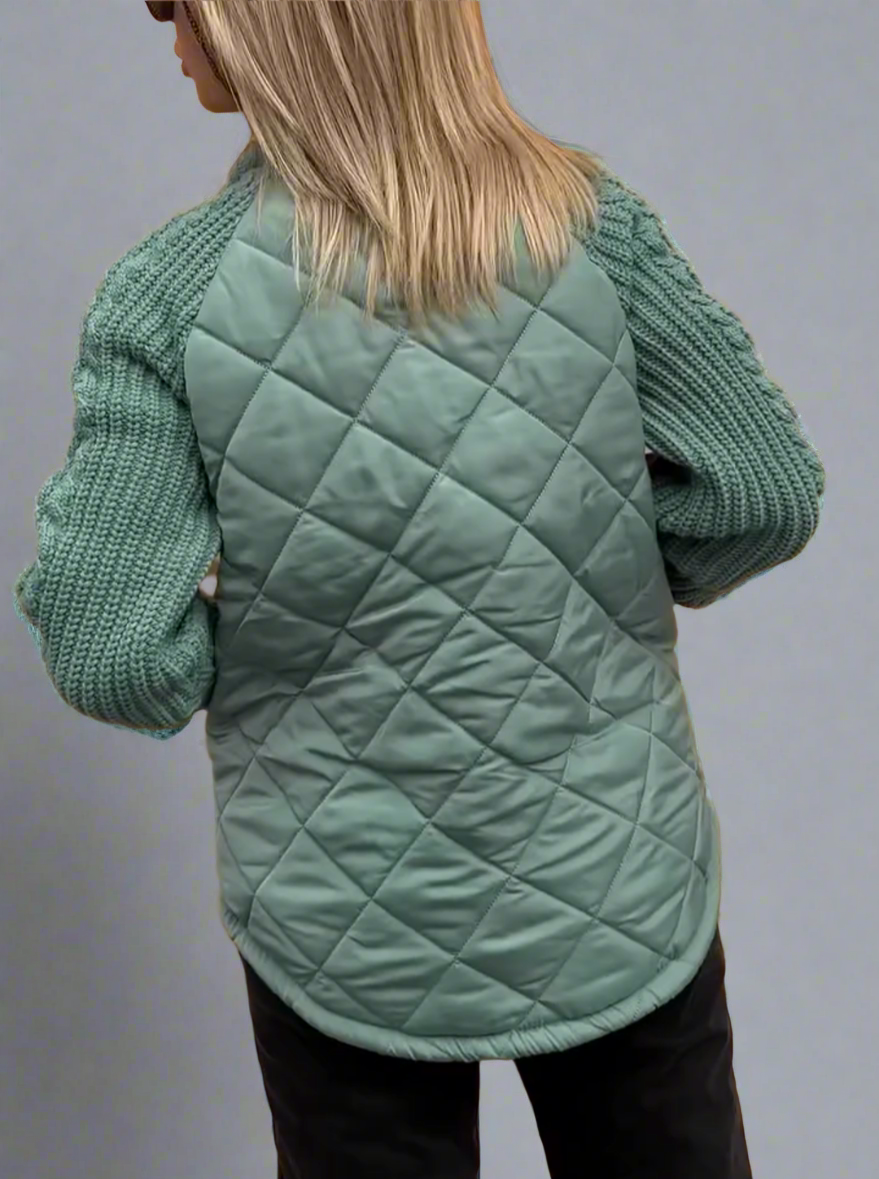 R&B | Jacket mit Gestrickten Ärmeln für Den Herbst