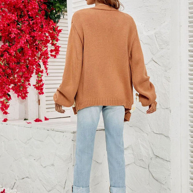 R&B | Strickjacke mit 3d Blumendekoration