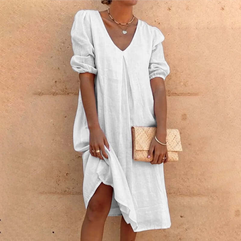 kleid mit V-Ausschnitt | Anna