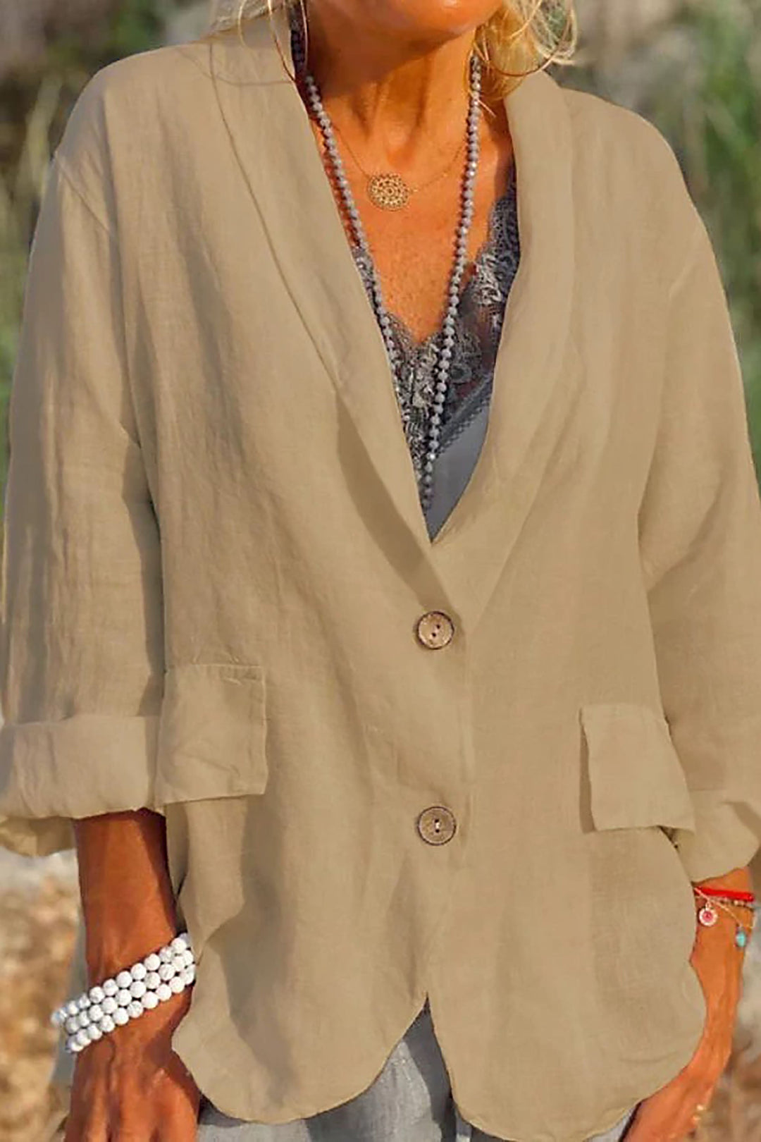 R&B | Luftige Jacke mit Knopfleiste