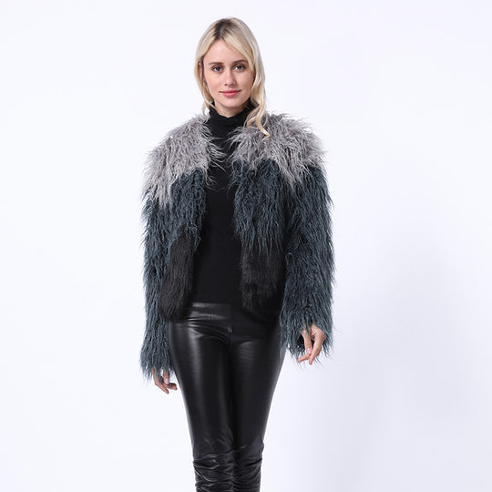 Damen Extravagante Kunstpelzjacke mit federleichtem Design und modischem Schnitt R&B