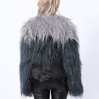 Damen Extravagante Kunstpelzjacke mit federleichtem Design und modischem Schnitt R&B