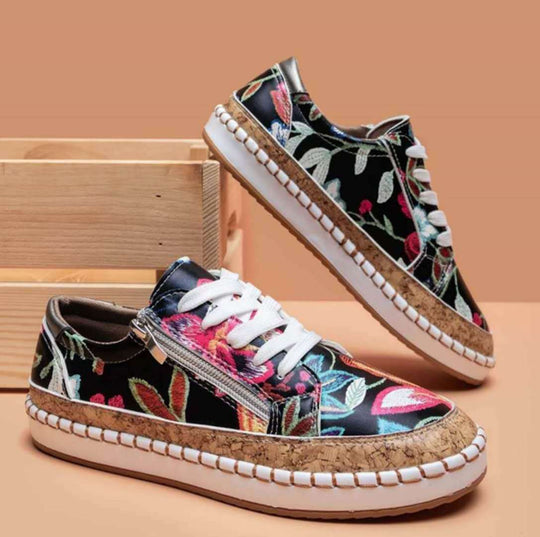 Florale vulkanisierte Schuhe für Damen R&B