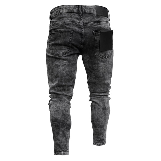 Herren Skinny Jeans mit modischen Used-Effekten R&B