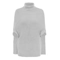 Damen modischer Strickpullover mit hochstehendem Kragen und exklusivem Häkelmuster R&B