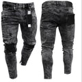 Herren Skinny Jeans mit modischen Used-Effekten R&B