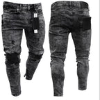 Herren Skinny Jeans mit modischen Used-Effekten R&B